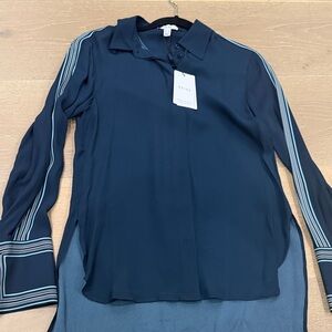 Reiss Dark Blue Shirt with Light Blue Accents